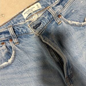 Abercrombie & Fitch Distressed Light Blue Denim Jeans